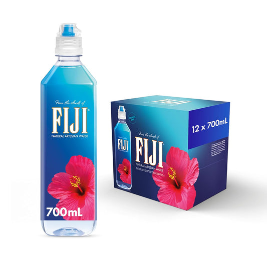 FIJI Natural Artesian Water,Sports Cap Bottles ,23.7 oz
