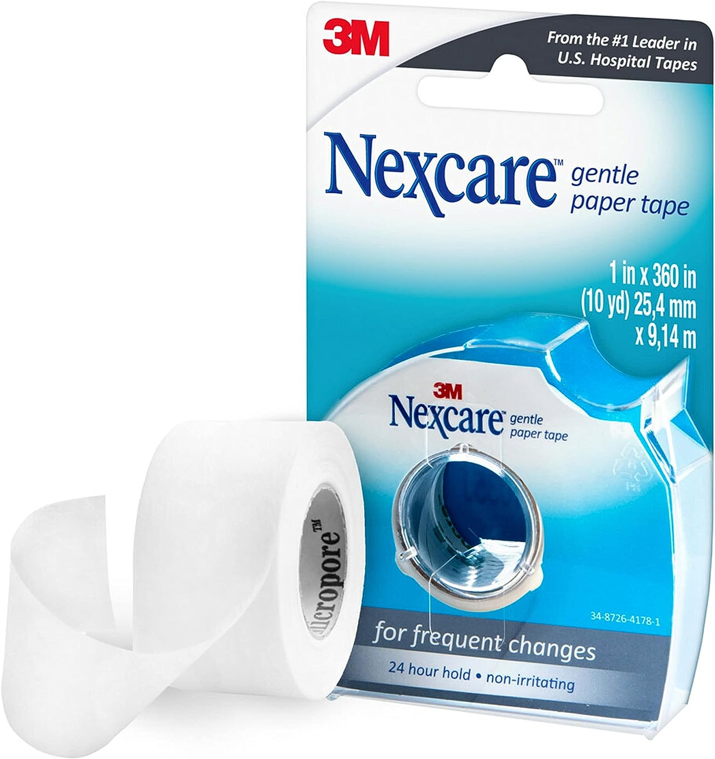 Nexcare Gentle, Medical Paper Tape, 1" x 10 Yds