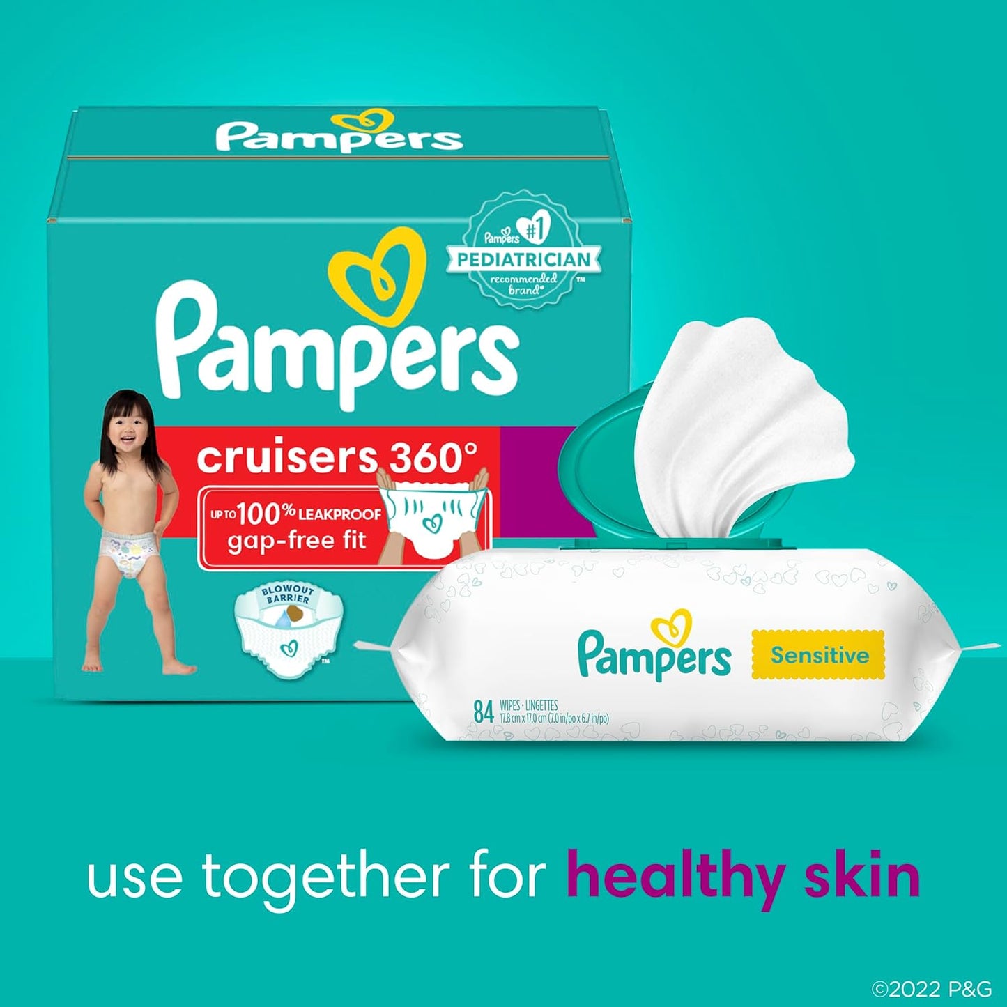 Pampers Cruisers 360 Diapers, Size 6,17 Count