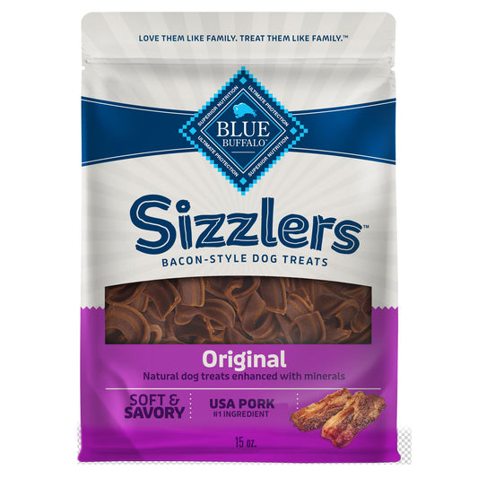 Blue Buffalo Sizzlers Bacon Dog Treats, 15oz