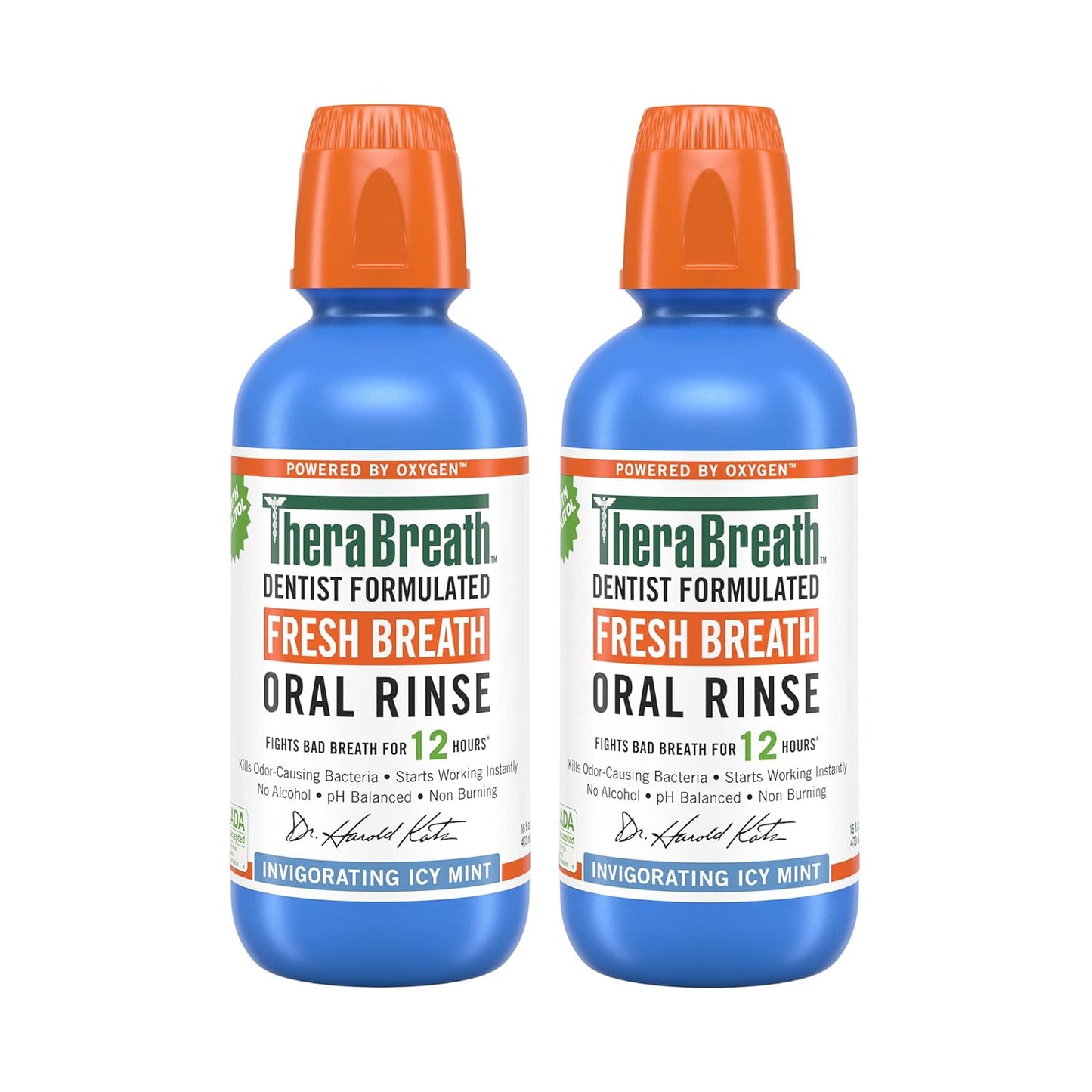 TheraBreath,Mouthwash, Icy Mint,Alcohol-Free, 16oz