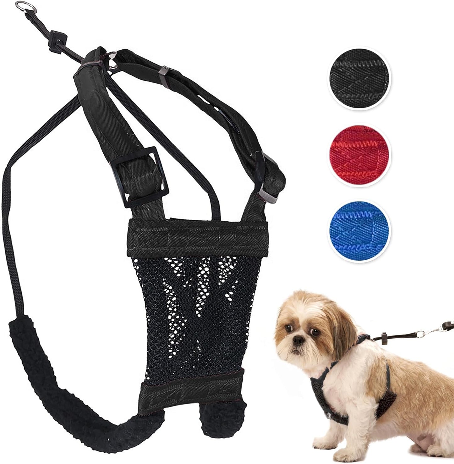 Sporn NO PULL MESH HARNESS, RD/BLK ASSORTED