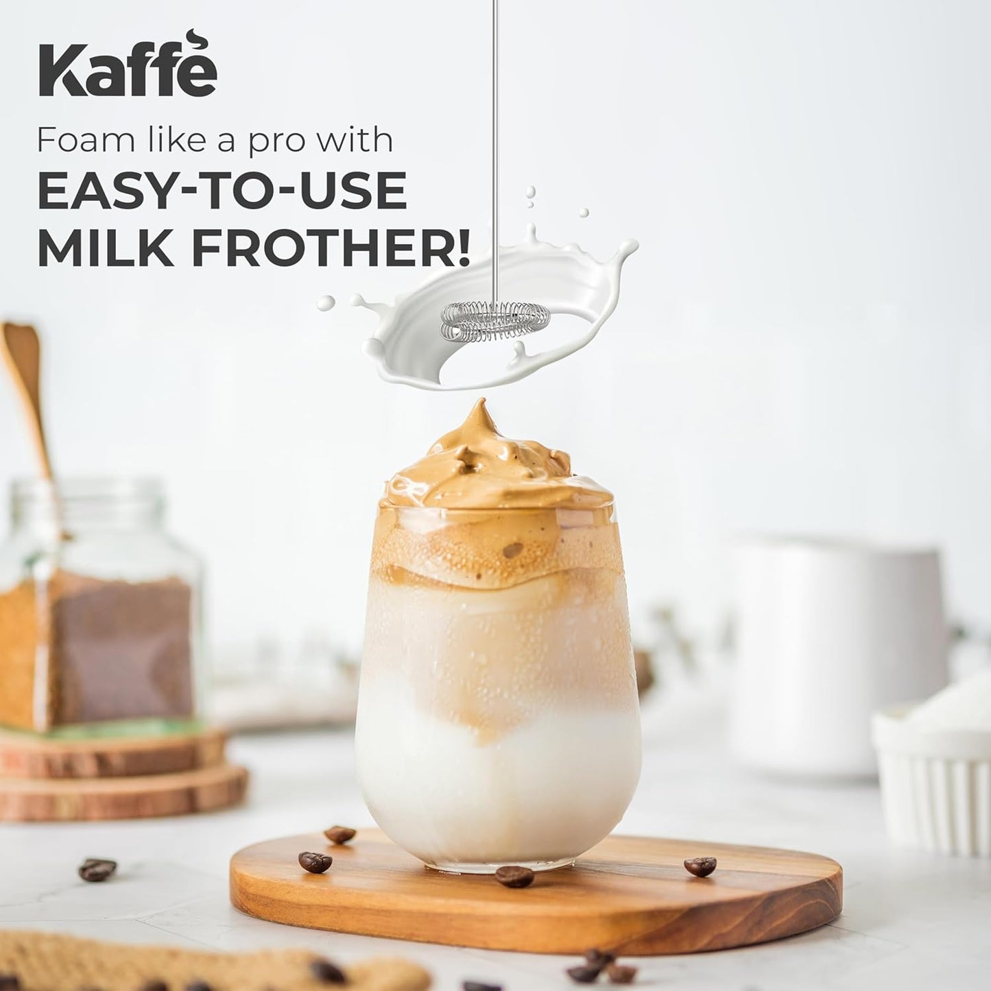 Handheld Milk Frother Wand – Battery Operated