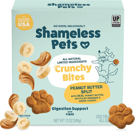 Shameless Pets Peanut Butter Split Crunchy Dog Treats – 12 oz
