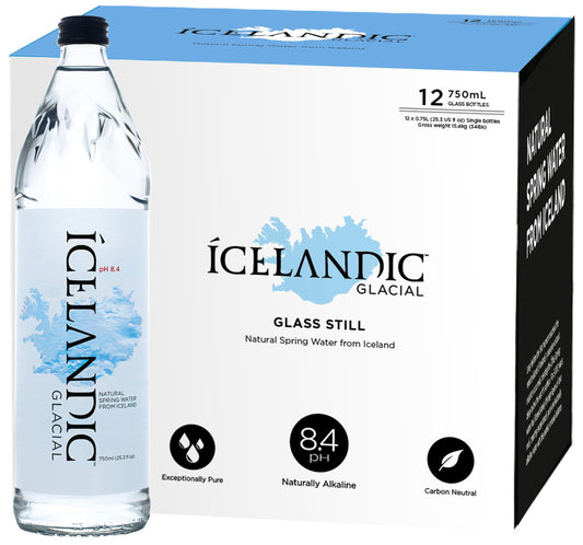 Icelandic Glacial Natural Spring Alkaline Water,25oz