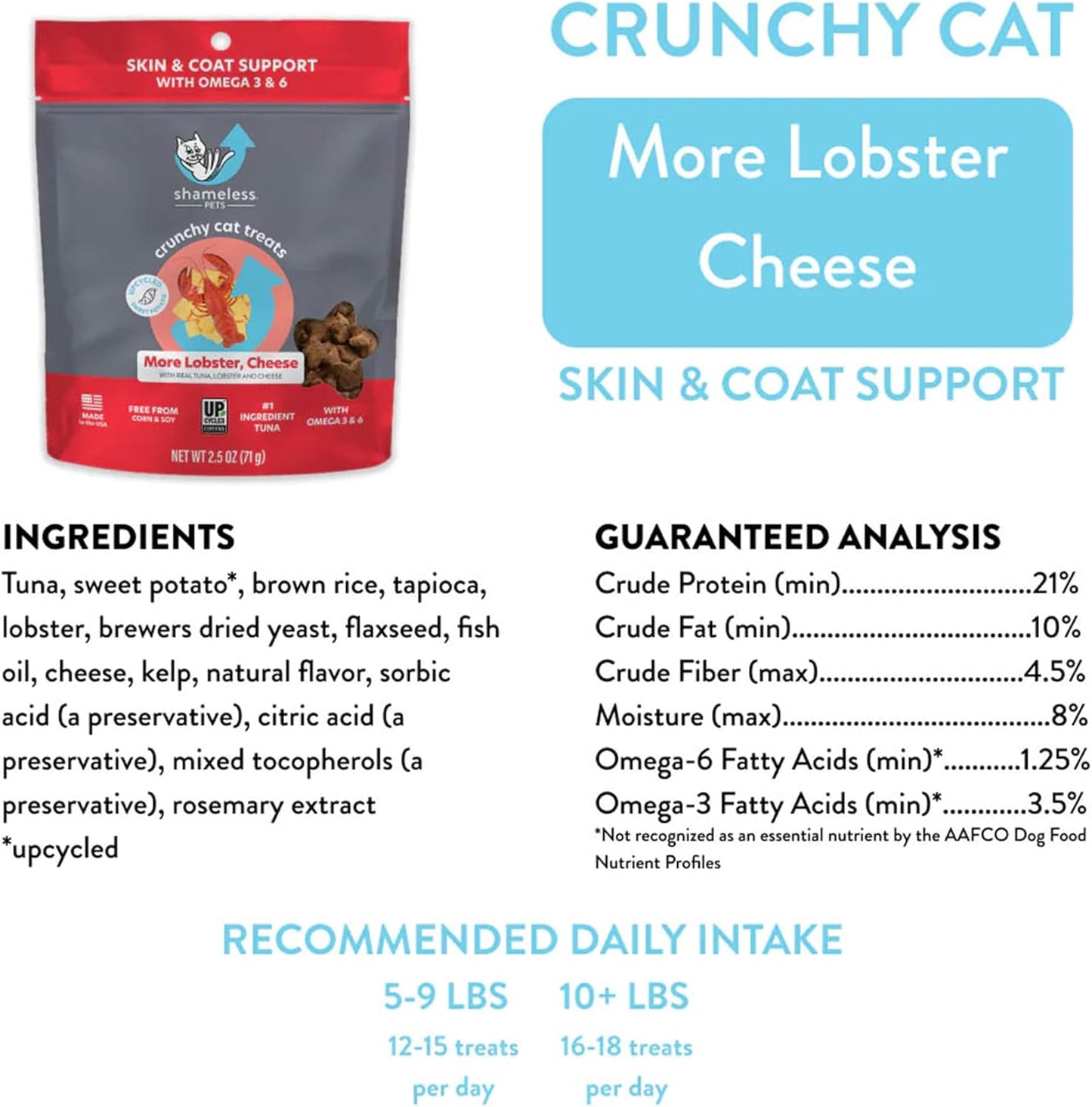 More Lobster, Cheese Crunchy Cat Treats, 2.5oz