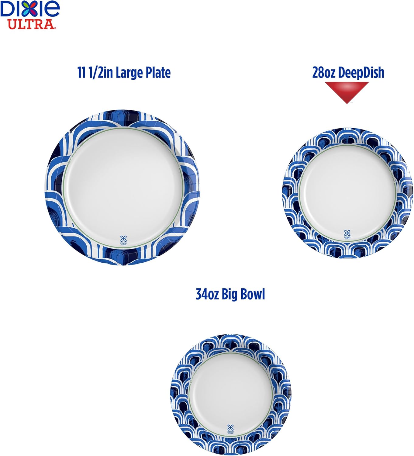 Dixie Ultra 9" Deep Dish Paper Plates,18ct