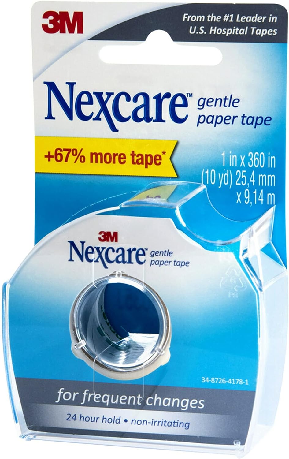 Nexcare Gentle, Medical Paper Tape, 1" x 10 Yds