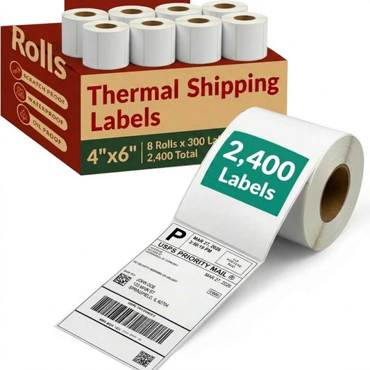 Thermal Label Roll, 4x6" - 2400ct