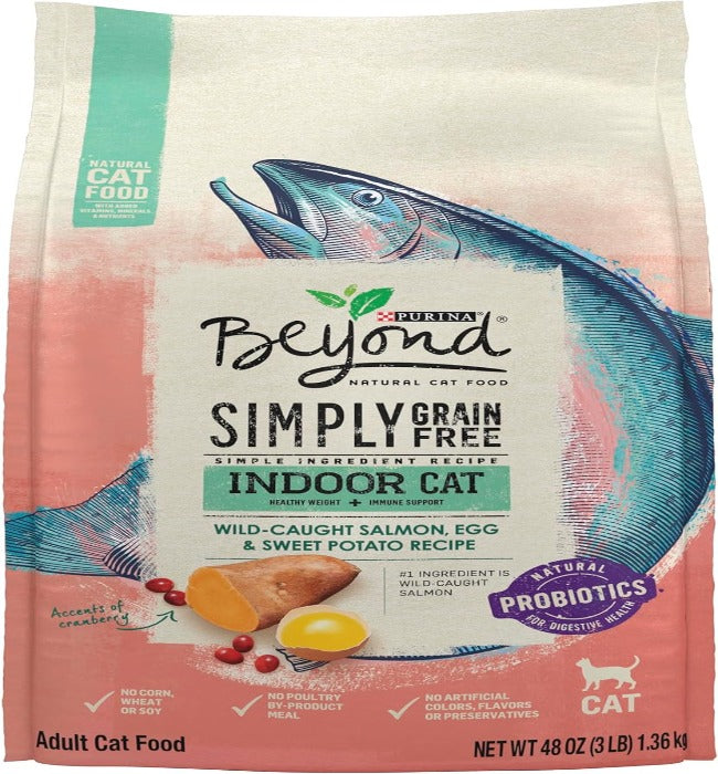 Beyond Grain Free, Natural Dry Cat Food,Salmon, Egg & Sweet Potato,3lb Bag