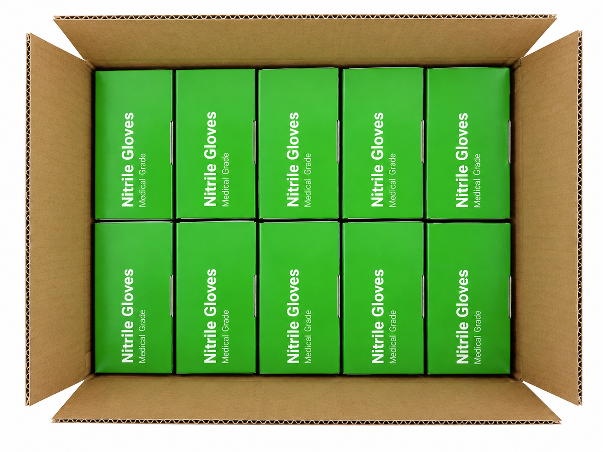 INTCO Blue 4Mil Nitrile Exam Gloves,100/Box (10/carton) - 1,000 GLOVES