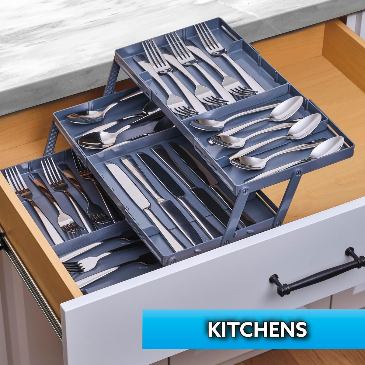 Ontel Smart Drawer Multi-Level Adjustable Organizer with Dividers