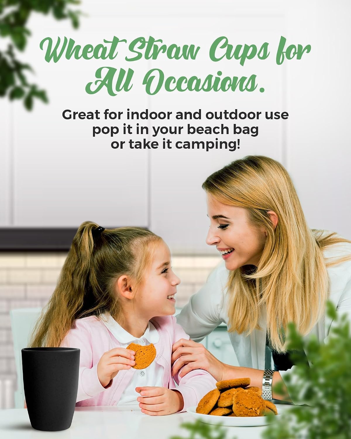 12 oz Wheat Straw Cups Set of 4