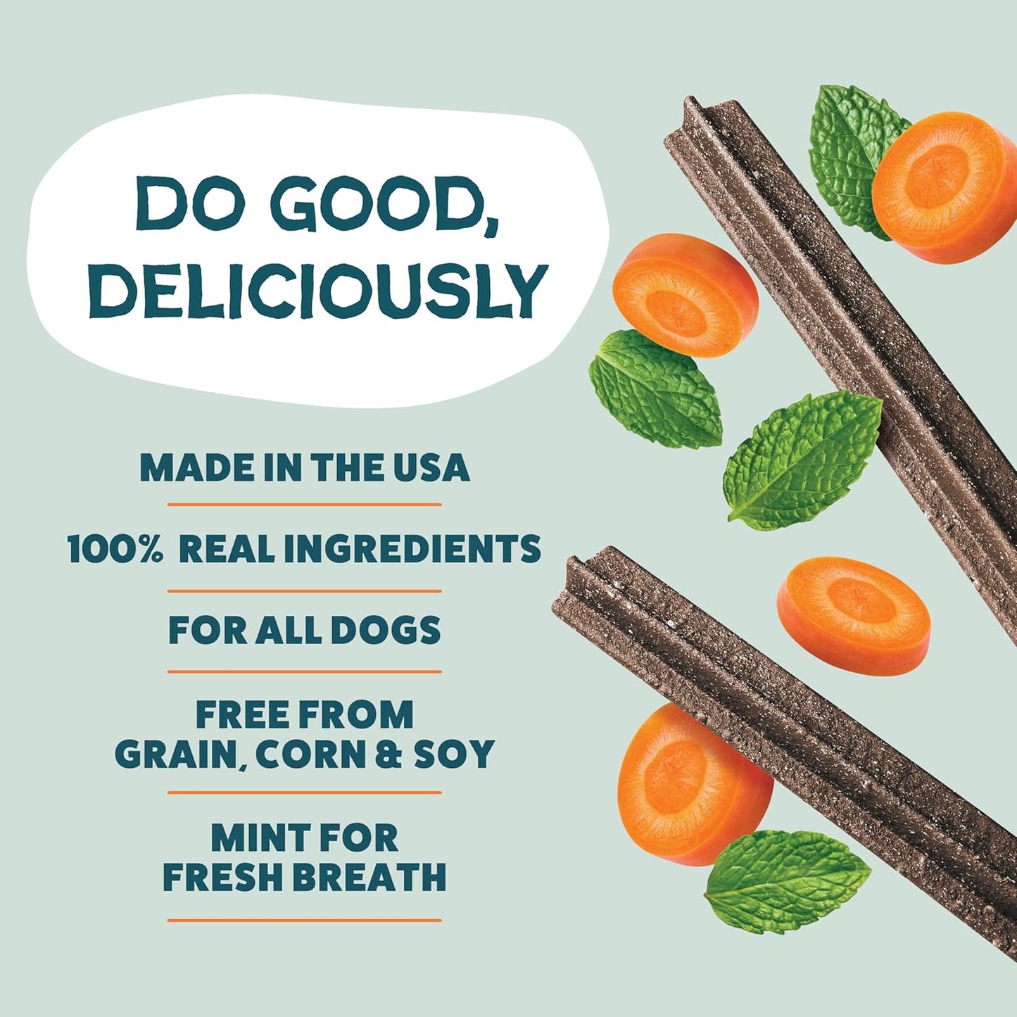 Carrate Chomp Dental Stick 7.2oz, 8 Sticks/Bag