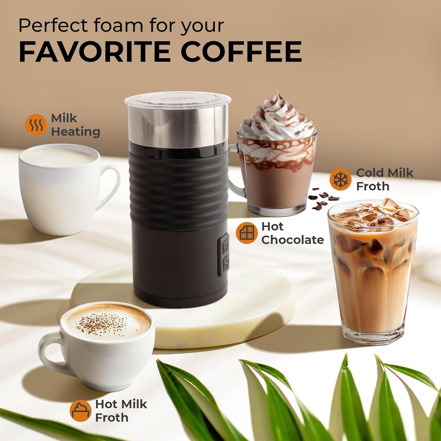 Electric Milk Frother & Steamer