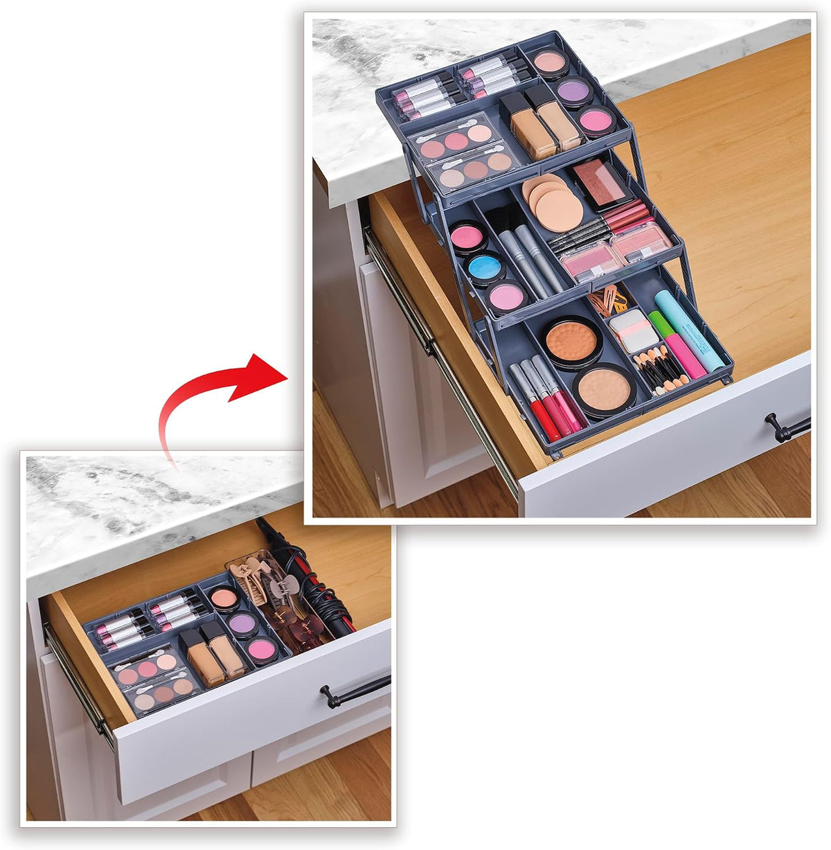 Ontel Smart Drawer Multi-Level Adjustable Organizer with Dividers