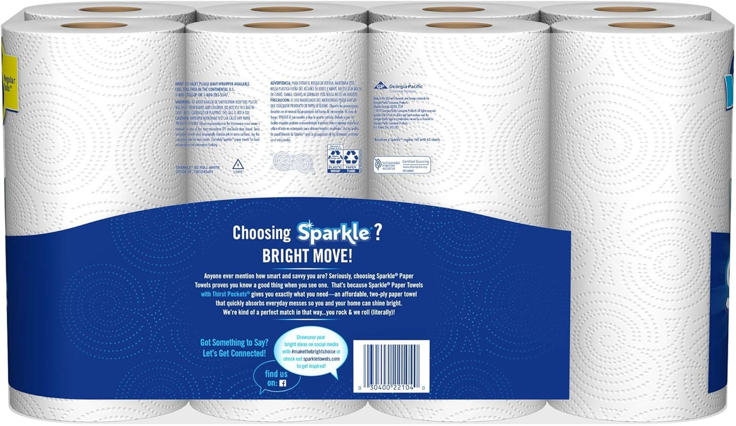 Sparkle, Paper Towels, 8 Count of 126 Sheets Per Roll