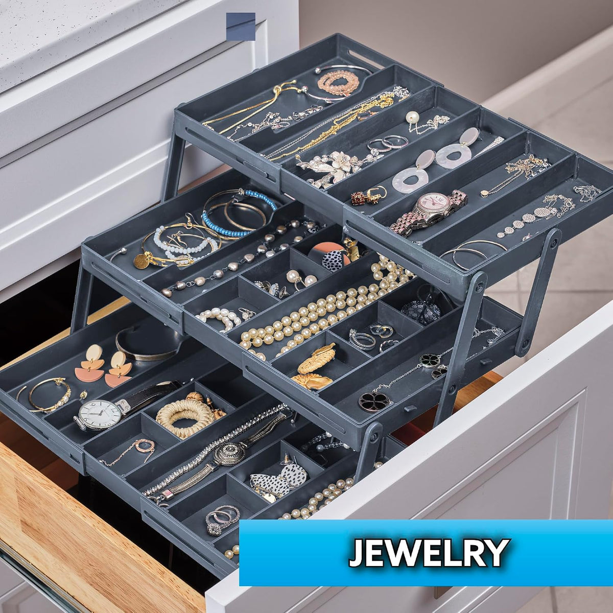Ontel Smart Drawer Multi-Level Adjustable Organizer with Dividers