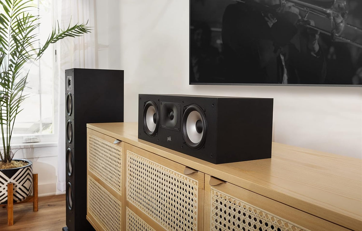 Polk Audio Monitor XT30 Compact Center Channel Speaker, Midnight Black