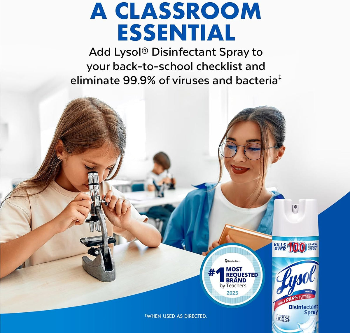 Lysol Disinfectant Spray, Crisp Linen Scent, 10.5 oz
