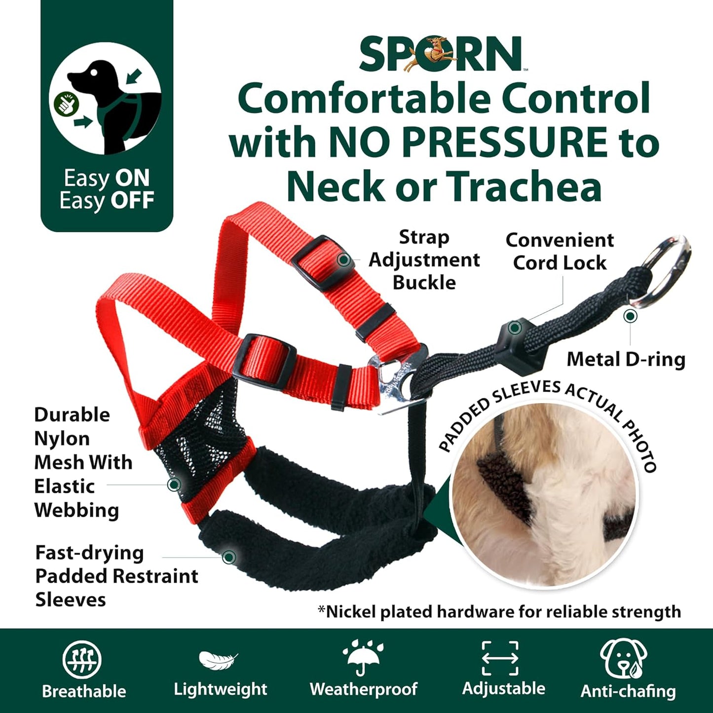 SPORN MESH HARNESS  RD/BLK ASSORTED