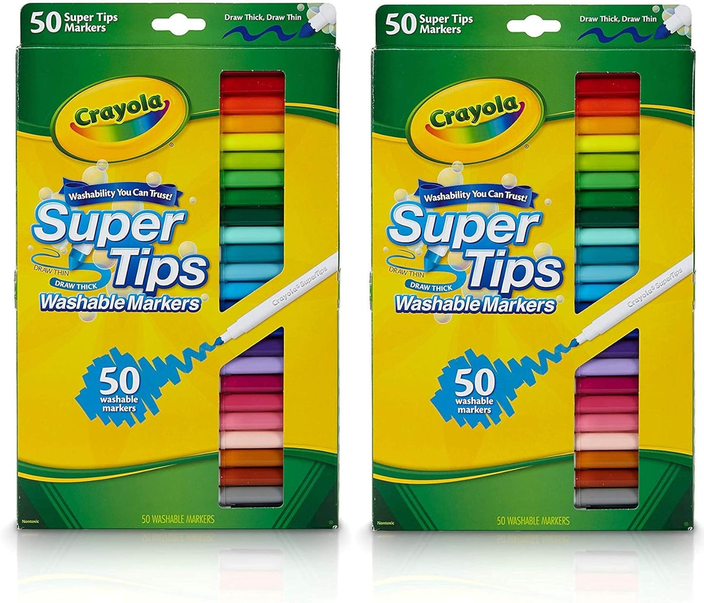 Crayola Super Tips Markers, Washable Markers, Gift, 50 Count