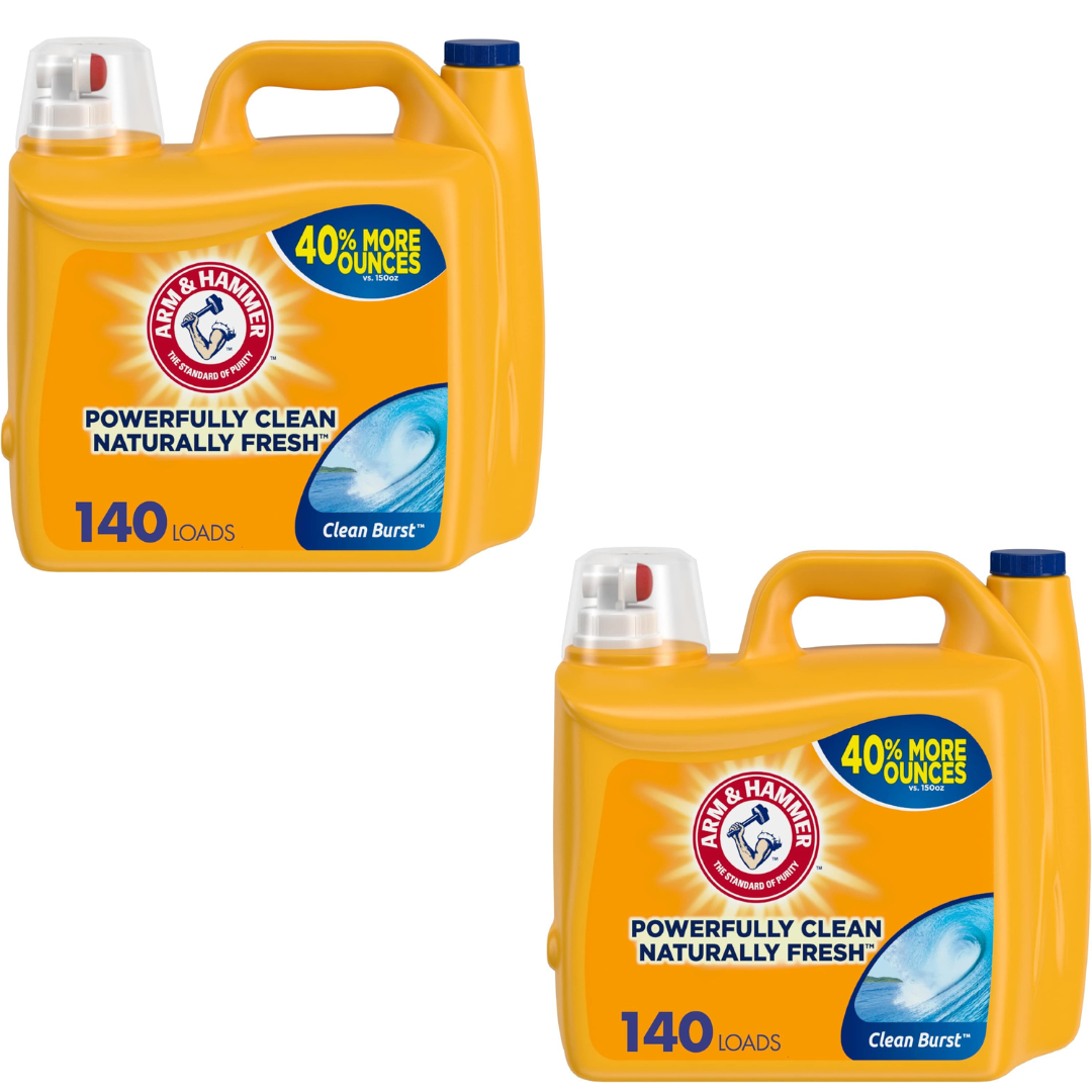 ARM & HAMMER Clean Burst Liquid Laundry Detergent, 210 Fl Oz Bottle