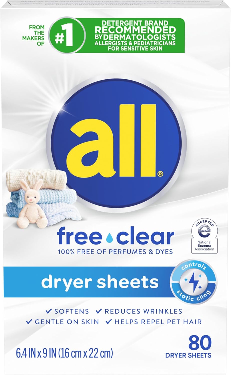 All Fabric Softener Sheets 80ct