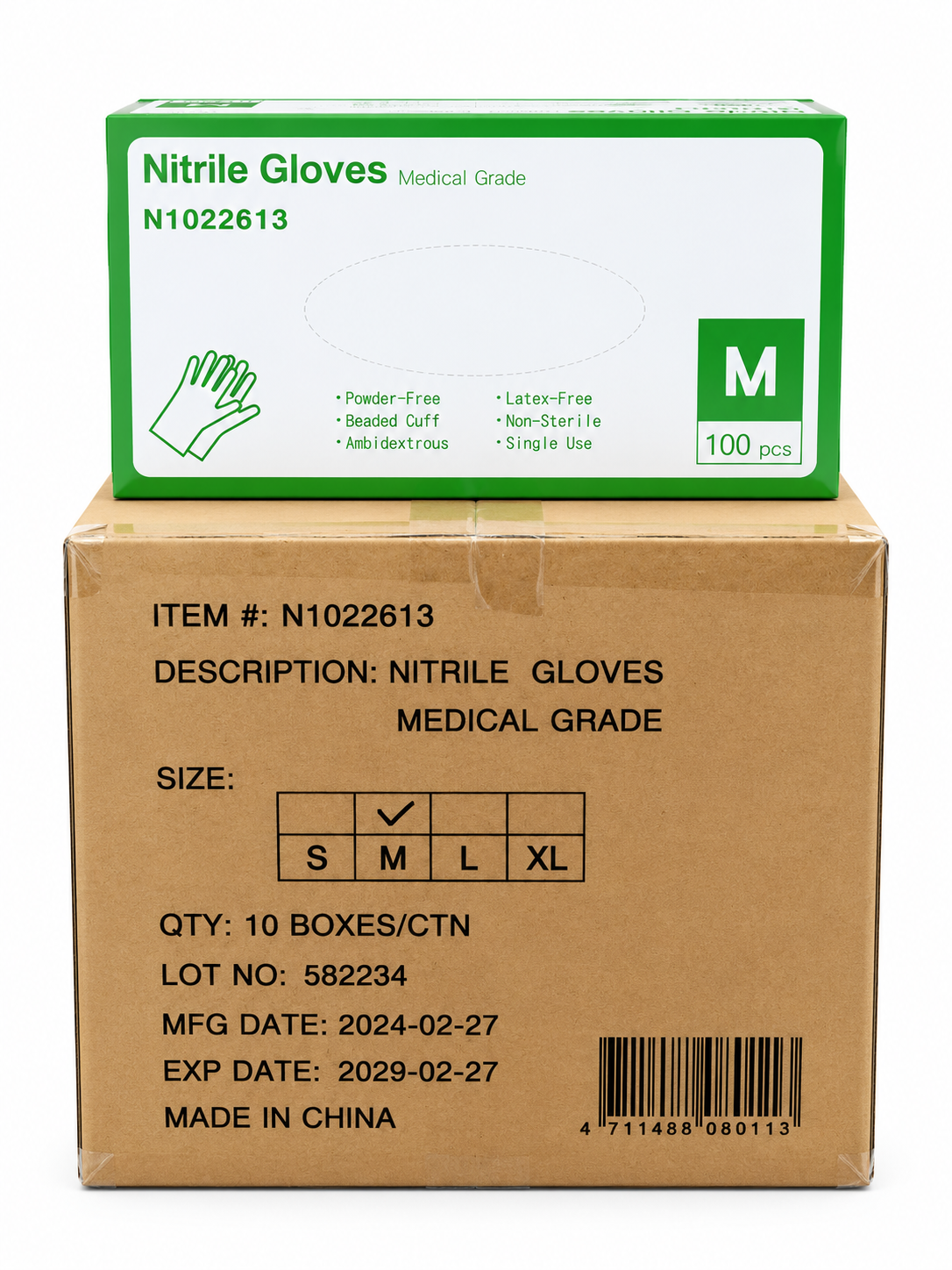 INTCO Blue 4Mil Nitrile Exam Gloves,100/Box (10/carton) - 1,000 GLOVES