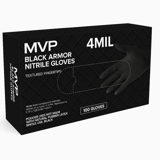 Black 4Mil Nitrile Gloves,100/Box