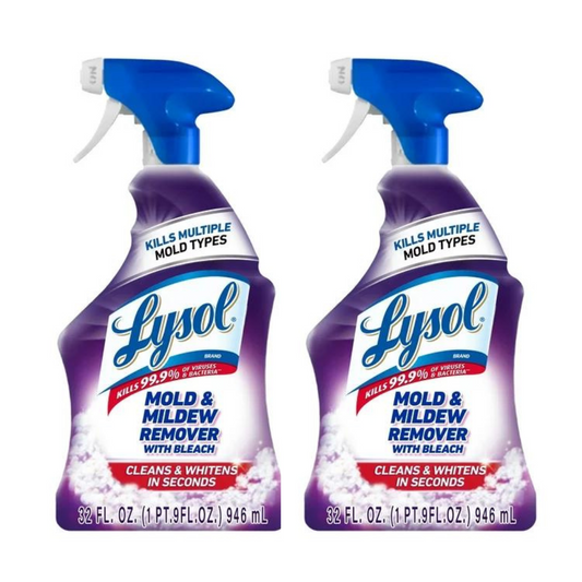 Lysol Mold & Mildew Foamer w. Bleach, Bathroom Cleaner Spray, 32oz 2 Pack