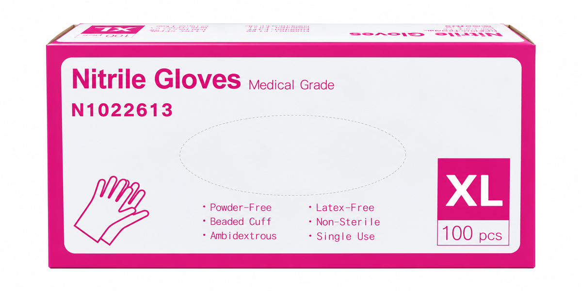 INTCO Blue 4Mil Nitrile Exam Gloves,100/Box (10/carton) - 1,000 GLOVES
