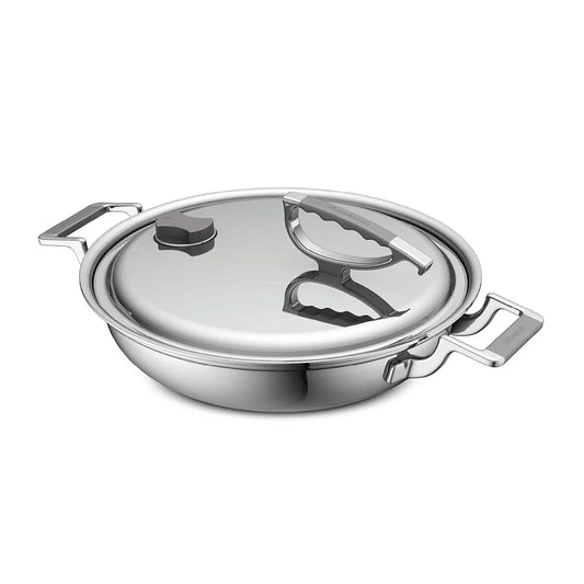 CookCraft 12” Tri-Ply Gourmet Covered Stainless Steel Casserole