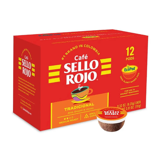 Sello Rojo, Tradicional Single Serve Coffee K-Cup Pods, 12 ct