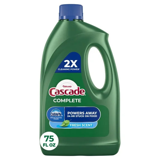 Cascade Dishwasher Detergent Gel, Fresh Scent, 75oz