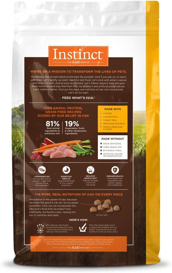 Instinct Original Grain Free Recipe with Real Chicken Natural Dry Cat Food, 11 lb. Bag