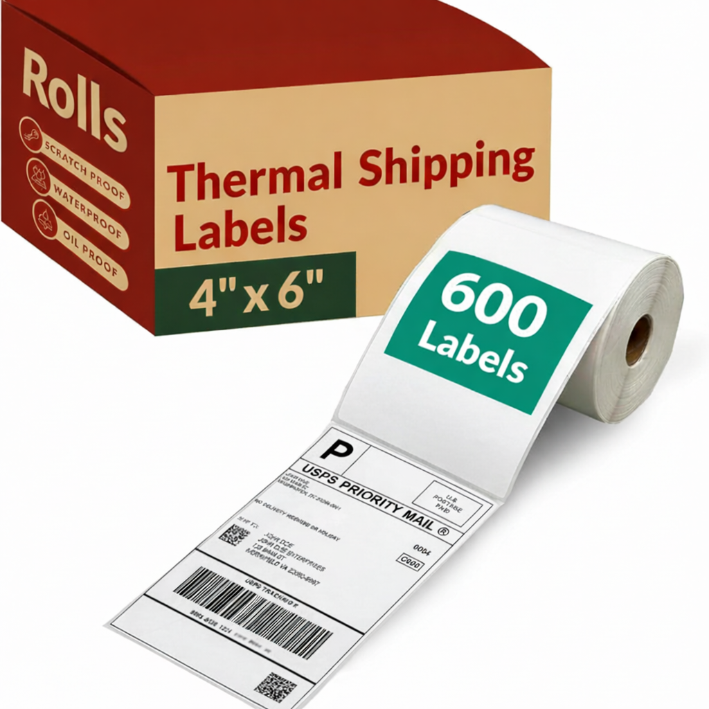Thermal Label Roll, 4x6" - 2400ct