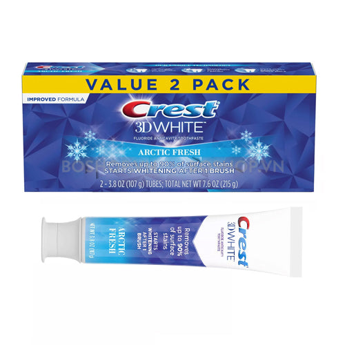 Crest Arctic Fresh Toothpaste Mint,Clear,3.8oz,2-pack