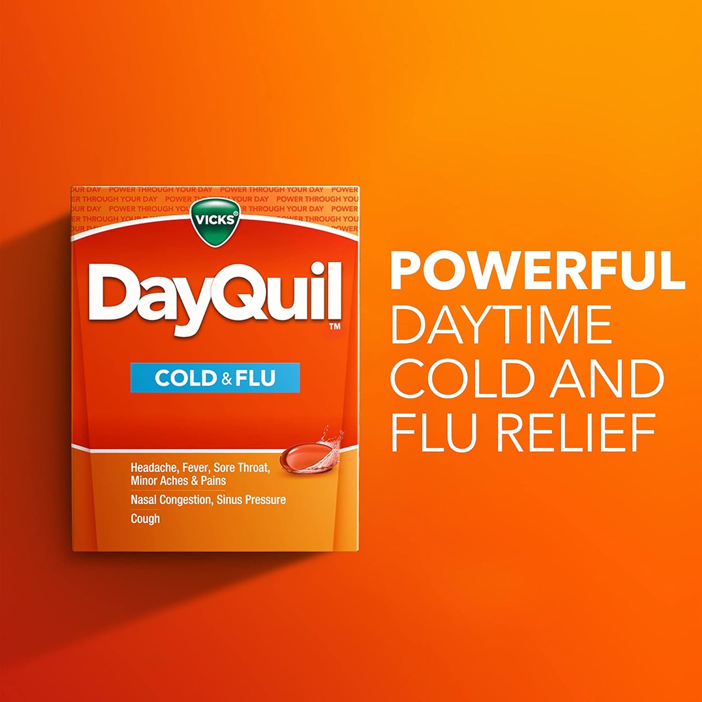 Vicks DayQuil Cold & Flu Medicine LiquiCaps,24ct