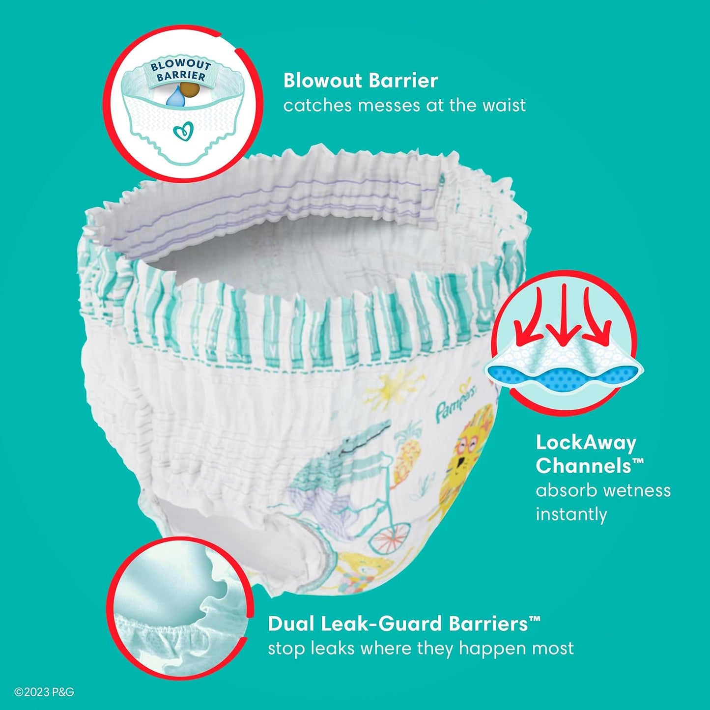 Pampers Cruisers 360 Diapers, Size 6,17 Count