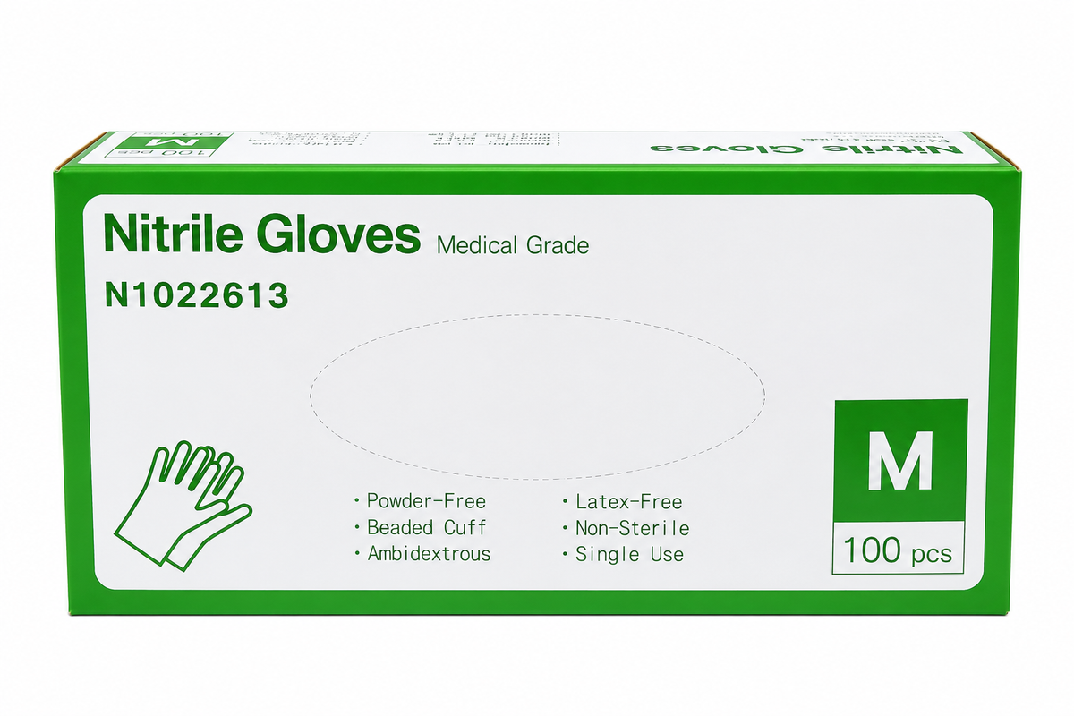 INTCO Blue 4Mil Nitrile Exam Gloves,100/Box (10/carton) - 1,000 GLOVES