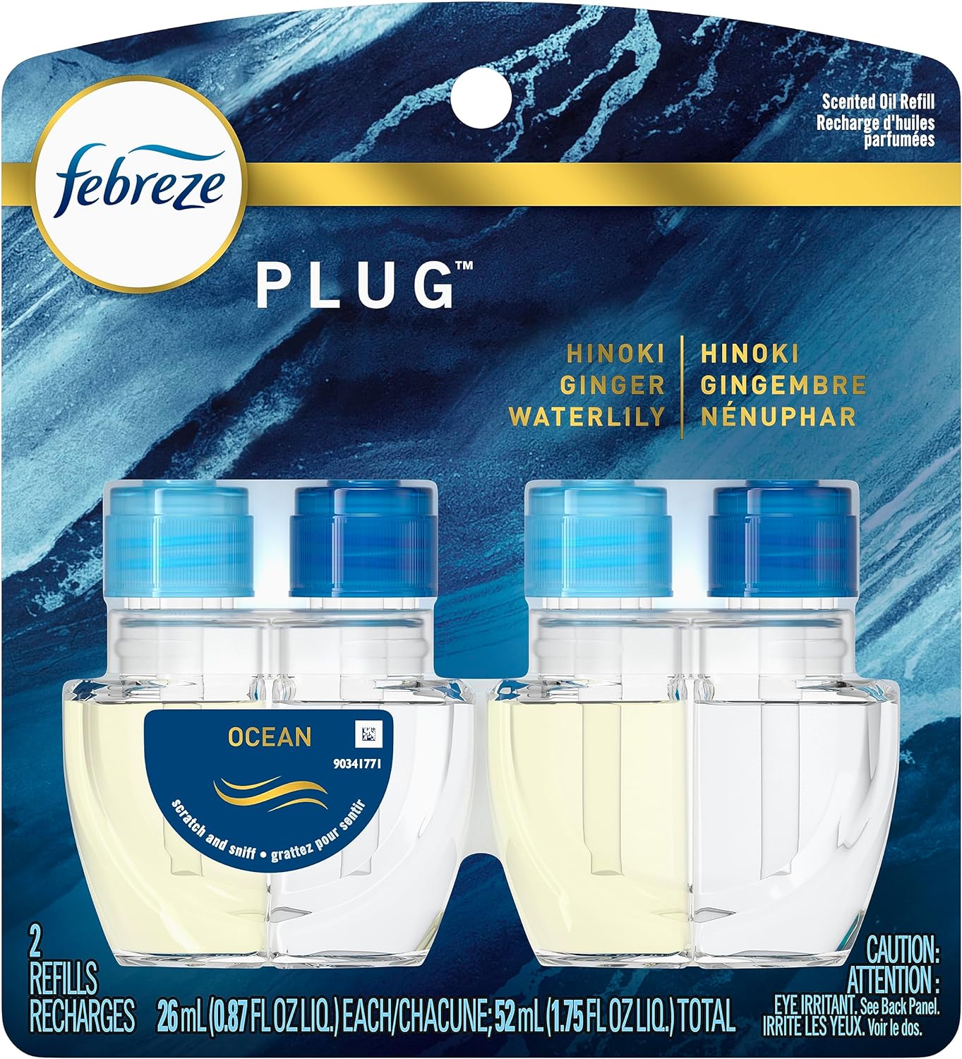 Febreze Plug Air Freshener & Odor Fighter,Ocean,.87oz