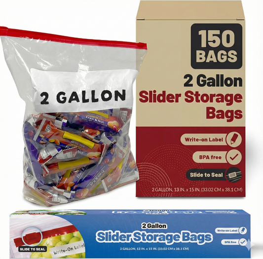 Food Slider Bag 13x15 (2 Gal) – 25ct