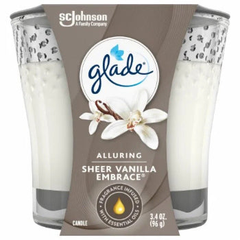 Glade Sheer Vanilla Embrace Candle, 3.4 oz