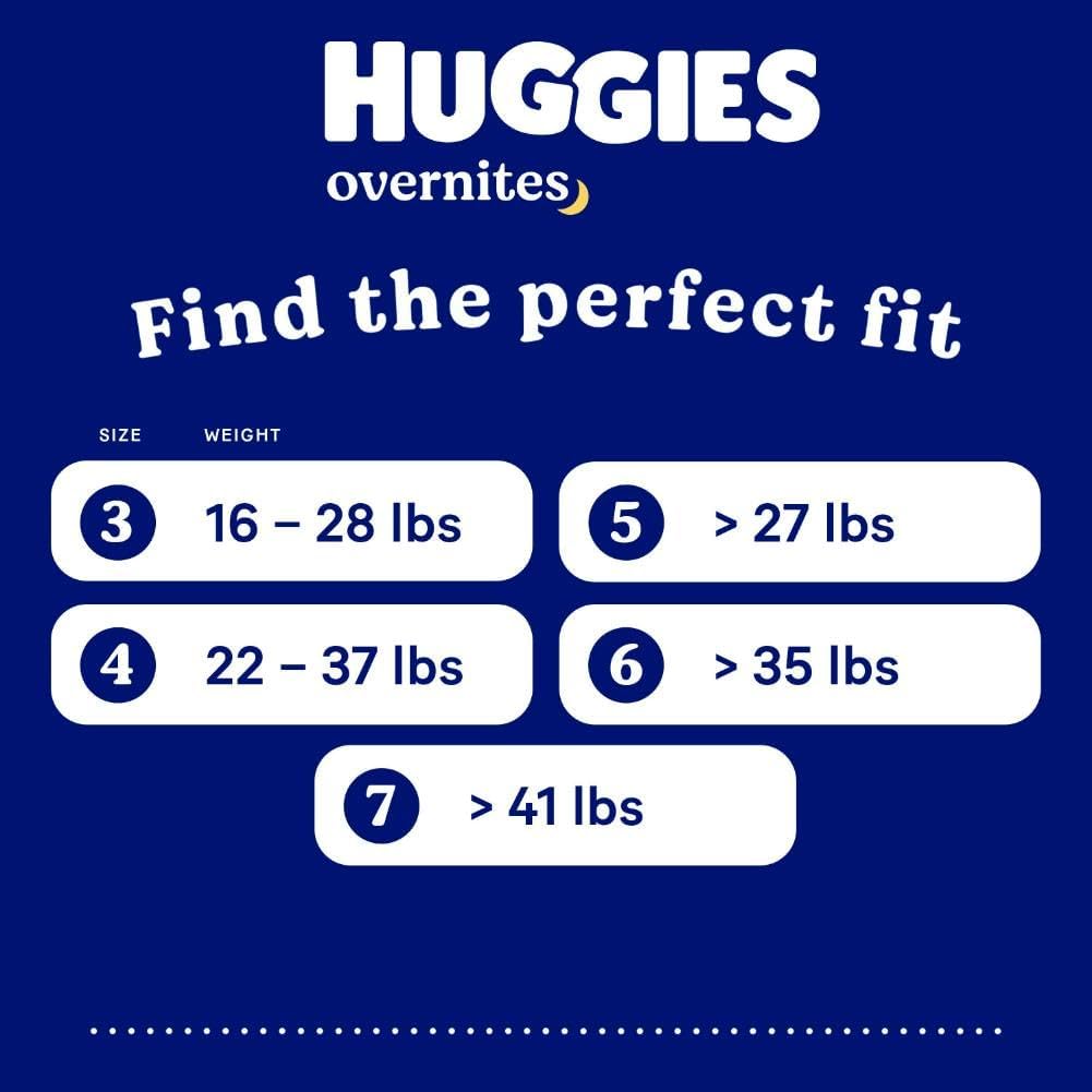 Huggies Overnites Size 5 Overnight Diapers,44ct