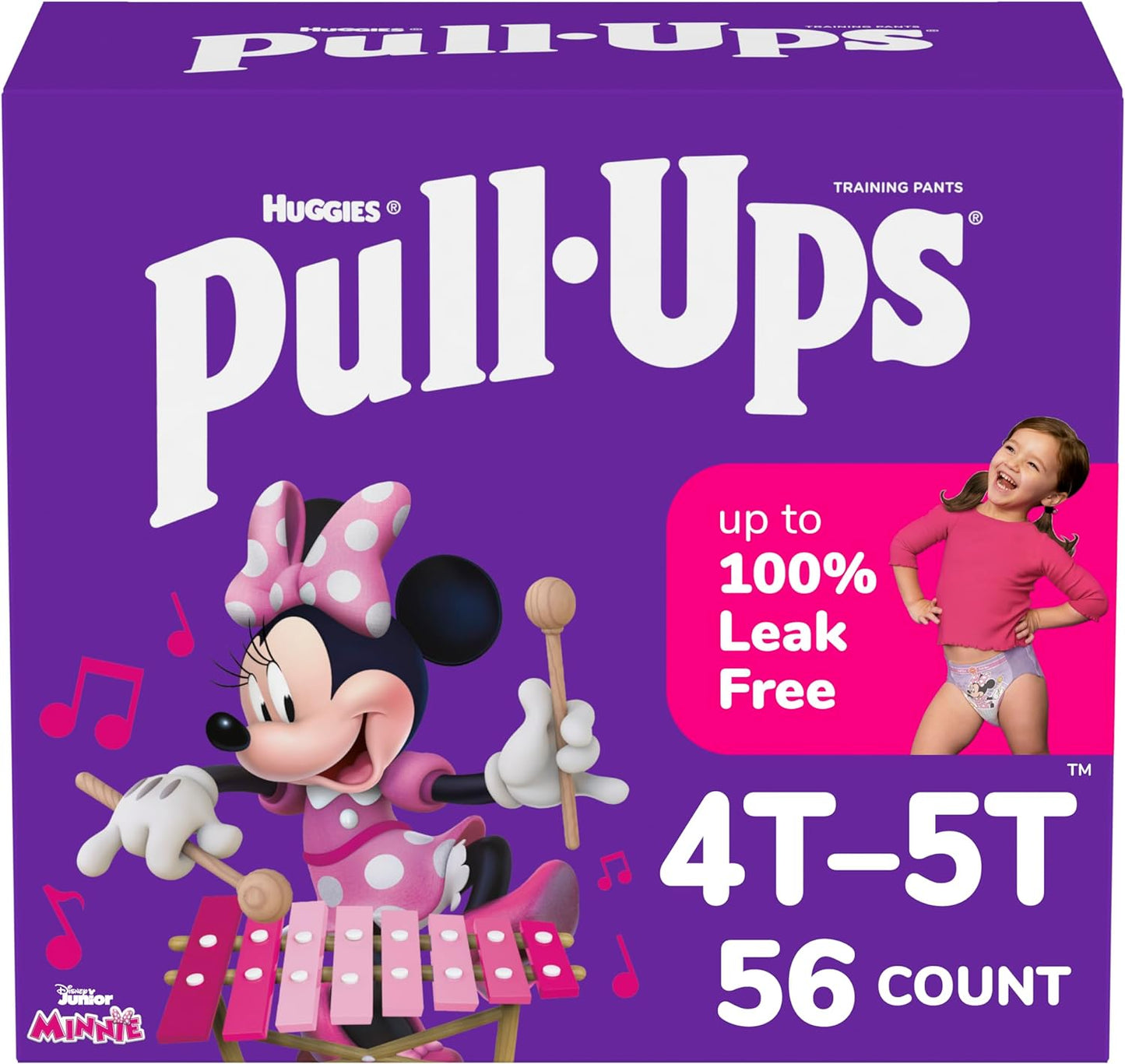 Pull-Ups Girls' Potty Training Pants, 4T-5T,56ct