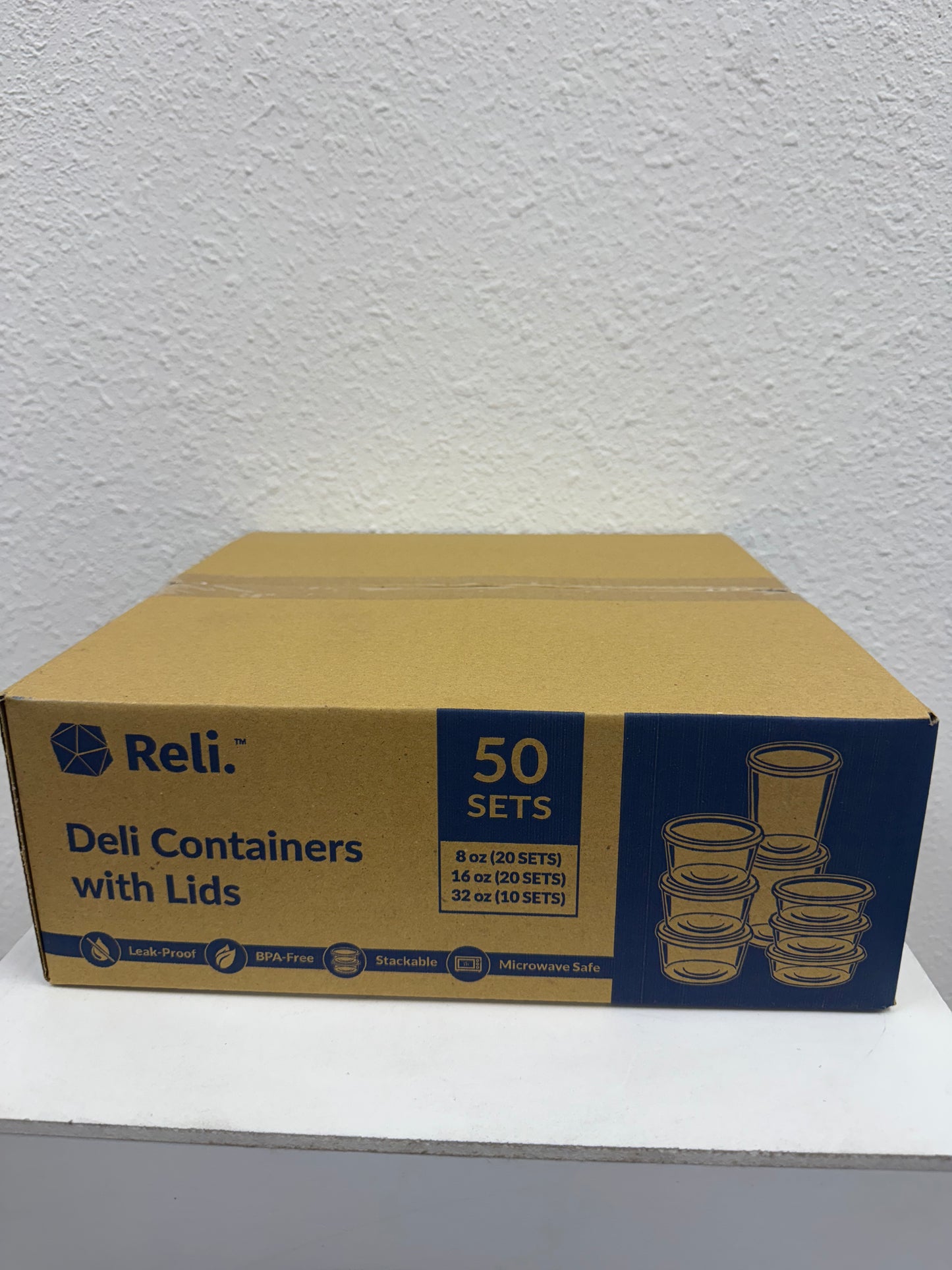 8/16/32 oz. Round Deli Clear Container w/Lid Combo - 50ct