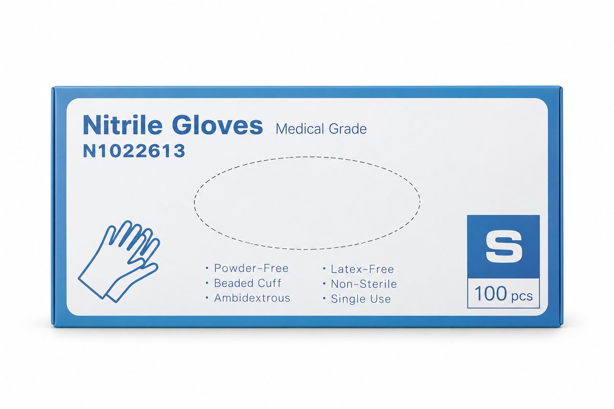 INTCO Blue 4Mil Nitrile Exam Gloves,100/Box (10/carton) - 1,000 GLOVES