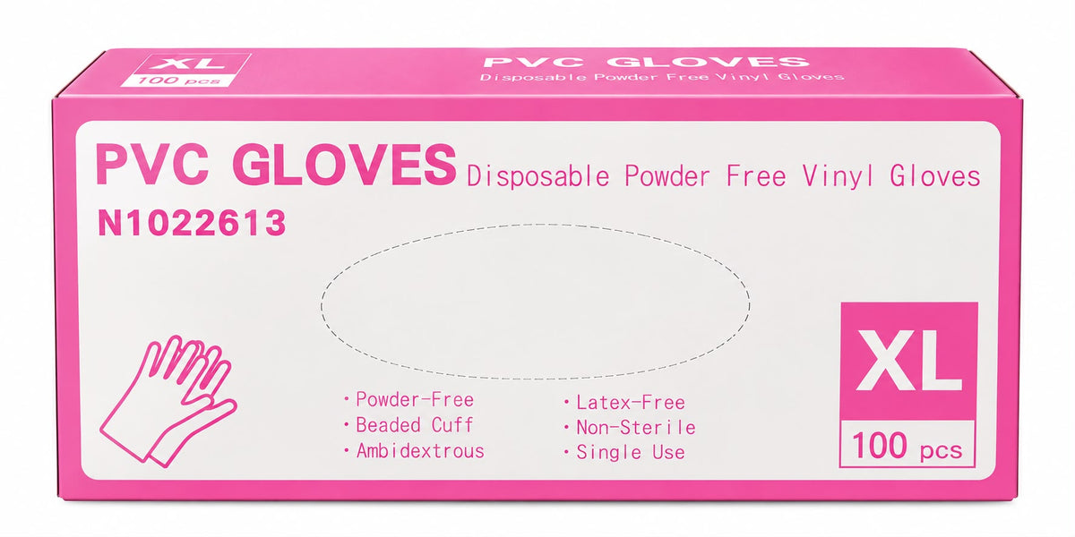 Clear Vinyl Exam Gloves,100/Box (20/carton) - 2,000 GLOVES