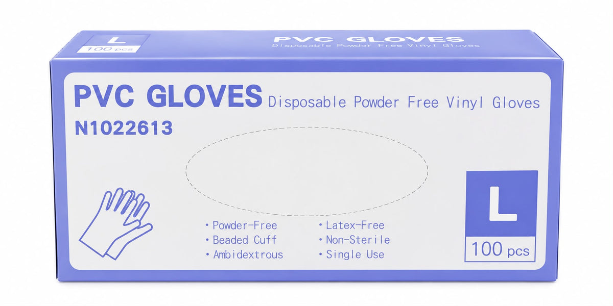 Clear Vinyl Exam Gloves,100/Box (20/carton) - 2,000 GLOVES